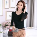 Income Working Women's Long Sleeve Blouse Pink