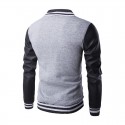 Hooded jacket Casual Male College Shredded Leather Sleeves