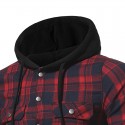 Men's Casual Hooded Shirt Winter Fashion Chess