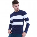 Men's Cold Jacket Striped Long Sleeve Wool Pullover