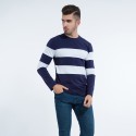 Men's Cold Jacket Striped Long Sleeve Wool Pullover