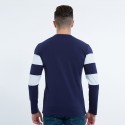 Blusão Masculino de Frio Listrado Camisa Manga Longa Lã Pullover