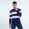 Men's Cold Jacket Striped Long Sleeve Wool Pullover