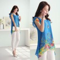 Flower Blouses Colored Womenswear Spring