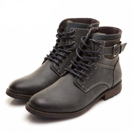 bota masculina de couro cano longo