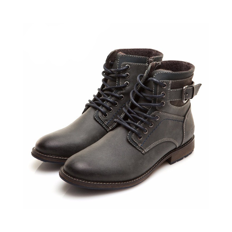 bota masculina couro cano alto