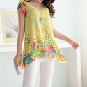 Flower Blouses Colored Womenswear Spring