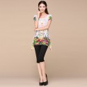 Flower Blouses Colored Womenswear Spring