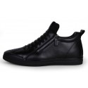 Tenis Cano Alto Preto Formal Masculino Estilo Jovem Dekesen Casual