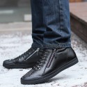 Tenis Cano Alto Preto Formal Masculino Estilo Jovem Dekesen Casual