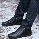 Tenis Cano Alto Preto Formal Masculino Estilo Jovem Dekesen Casual