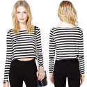 Blouse Shirt Striped Women's Casual Long Sleeve Fashion Young Modern