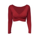 Mini Blouse T Women's Long Sleeve Red and Black Fri