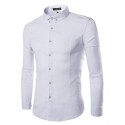 Camisa Casual Slim Fit Masculina Manga Longa