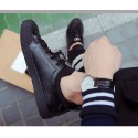 Sapatenis Fashion Casual Men Skater Style Black and White