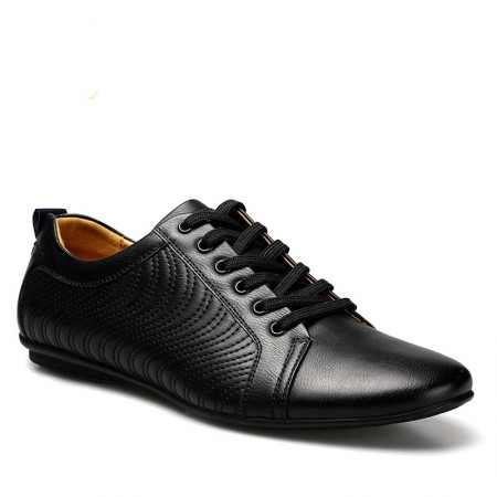 Men's Footwear Elegant Fine Beak Black Smooth Polished Gleam