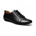 Men's Footwear Elegant Fine Beak Black Smooth Polished Gleam