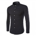 Shirt Casual Slim Fit Men's Long Sleeve