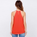 Blouse with Ruffles Women Orange Summer Women