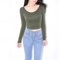 Mini Blouse Casual Women fashion Winter Top Fit T Shirt