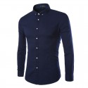 Camisa Casual Slim Fit Masculina Manga Longa