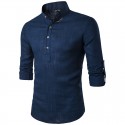 Camisa Manga longa Masculina Elegante Casual