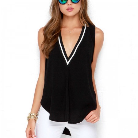 Regatta Women's Black Blouse Fashion Casual Elegant Summer Orchestra