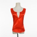 Satin Blouse Casual Various Colors Women with Cleavage