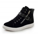 Tenis Masculino Cano Longo Estilo Jovem Zipper Fivela Casual Merkmak