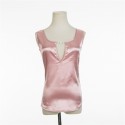 Satin Blouse Casual Various Colors Women with Cleavage