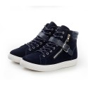 Tenis Masculino Cano Longo Estilo Jovem Zipper Fivela Casual Merkmak