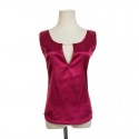 Satin Blouse Casual Various Colors Women with Cleavage