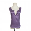 Satin Blouse Casual Various Colors Women with Cleavage