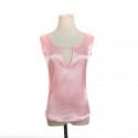 Satin Blouse Casual Various Colors Women with Cleavage