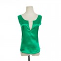 Satin Blouse Casual Various Colors Women with Cleavage