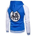 Moletom Dragon Ball Casual Masculino Estampado Casual Azul e Branco