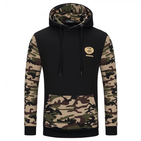 Moletom Camuflado Masculino Casual Capuz Moda inverno