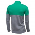 Moletom Jaqueta Esportiva Treino Masculino Casual Listrado Ziper