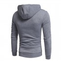 Moletom Retalhado Masculino Capuz Casual Zipper