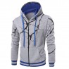 Printed Zipper Sweatshirt Casual Men's Hooded Cold Jacket