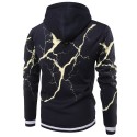 Printed Zipper Sweatshirt Casual Men's Hooded Cold Jacket