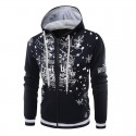 Moletom Masculino Blusão de Frio Estampado Com capuz Zipper