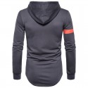 Moletom Basico Retalhado Masculino Casual Com capuz Zipper