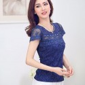 Crystal Blouse Elegant Casual Women Fashion Lady Woman