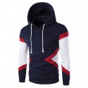 Moletom Retalhado Masculino Casual Com capuz Zipper