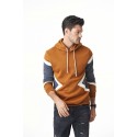 Moletom Retalhado Masculino Casual Com capuz Zipper