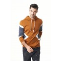 Moletom Retalhado Masculino Casual Com capuz Zipper