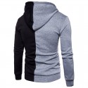 Men's Basic Sweatshirt Shrunken Casual Zipper Hooded