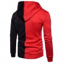 Men's Basic Sweatshirt Shrunken Casual Zipper Hooded