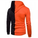 Men's Basic Sweatshirt Shrunken Casual Zipper Hooded